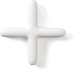 Fototapeta premium White plus icon