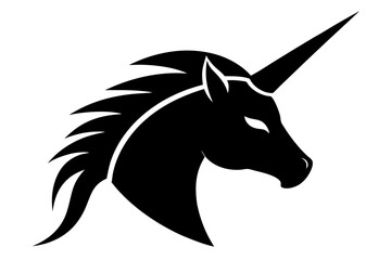 unicorn horn silhouette vector illustration

