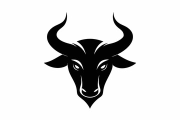 minotaur head silhouette vector illustration