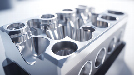 Intricate Steel Mold: A close-up shot of a meticulously crafted steel mold, showcasing its intricate design and precision engineering.