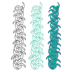 Blue jade vine lies Hawaiian strand vector illustration  © Manjurul