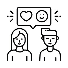 Compliments vector outline icon. EPS 10 file