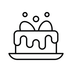 Grab an amazing outline icon showing easter cake