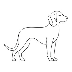 A Dog’s Stance  Line Art Design