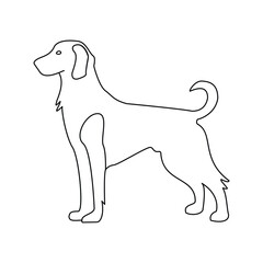 A Dog’s Stance  Line Art Design