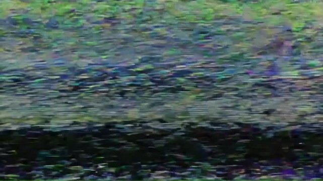 Cinematic Video Glitch and Signal Interference &ndash; Static Noise and TV Malfunction Effects