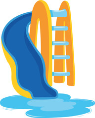 Water park Pool slides aqua attractions for kids swimming