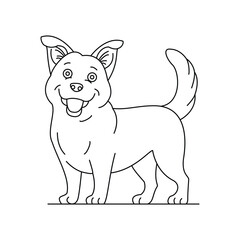 Dog Line Art Design The Graceful Canine