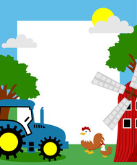 Farm Theme Frame Background