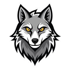 wolf vector llustration for logo or design on white background 