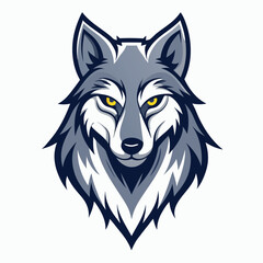 wolf vector llustration for logo or design on white background 