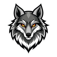 wolf vector llustration for logo or design on white background 