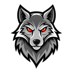 wolf vector llustration for logo or design on white background 