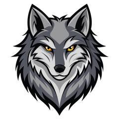 wolf vector llustration for logo or design on white background 