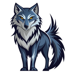 wolf vector llustration for logo or design on white background 