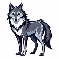 wolf vector llustration for logo or design on white background 