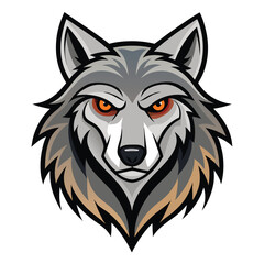 wolf vector llustration for logo or design on white background 
