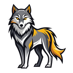 wolf vector llustration for logo or design on white background 