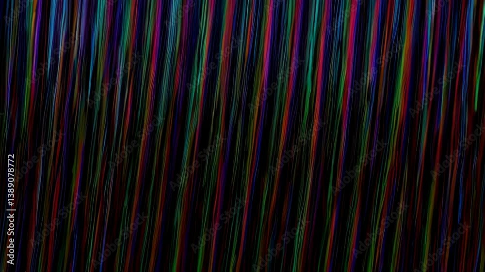 Wall mural a colorful, abstract image of a black background with many different colored lines.