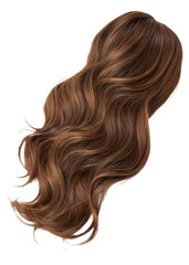 Naklejka premium Brown hair isolated on white background, isolated on a transparent background