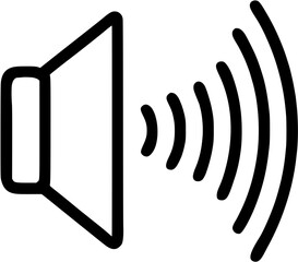 Dynamic sound wave in outline icon style, Sound wave theme.