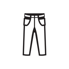 Female Denim Pant Silhouette Vector Illustration