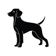 Elegant Canine Form Dog Silhouette Design