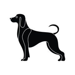 Elegant Canine Form Dog Silhouette Design