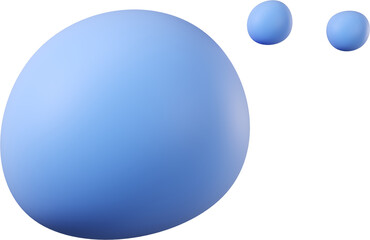 Blue round thought bubble