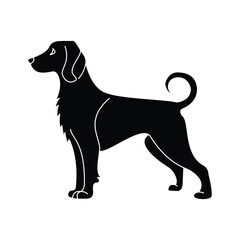 Elegant Canine Form Dog Silhouette Design