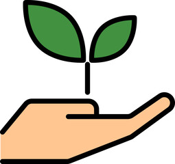 ree Planting Day Simple Icon Set | Arbor Day Vector Illustration. A simple icon set featuring a sprouting tree and a planted sapling, designed for Arbor Day, Tree Planting Day, and nature-themed conte