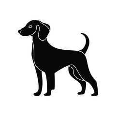 A Canine’s Poise Dog Silhouette Design