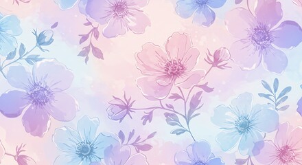 Timeless Seamless Floral Design, Elegant Decorative Pattern for Textiles & Stationery