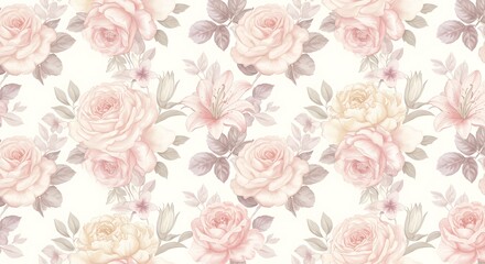Timeless Seamless Floral Design, Elegant Decorative Pattern for Textiles & Stationery