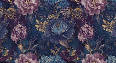 Timeless Seamless Floral Design, Elegant Decorative Pattern for Textiles & Stationery