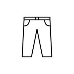 Pants Icon. Pants Vector Icon in line style design. Symbol of Pants. Vector illustration.