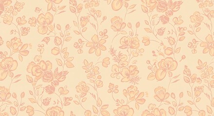 Timeless Seamless Floral Design, Elegant Decorative Pattern for Textiles & Stationery