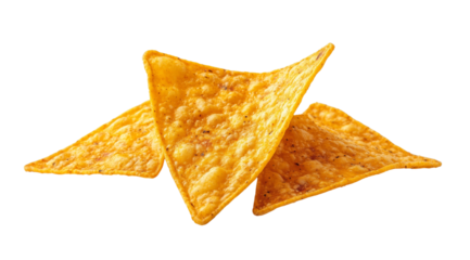 Crispy tortilla chips ideal for dipping on Cinco de Mayo, isolated, created with AI