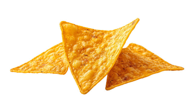 Crispy tortilla chips ideal for dipping on Cinco de Mayo, isolated, created with AI