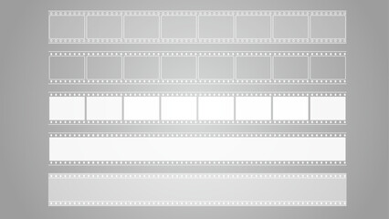 白ライン・線画スタイルのフィルム風テロップベース素材