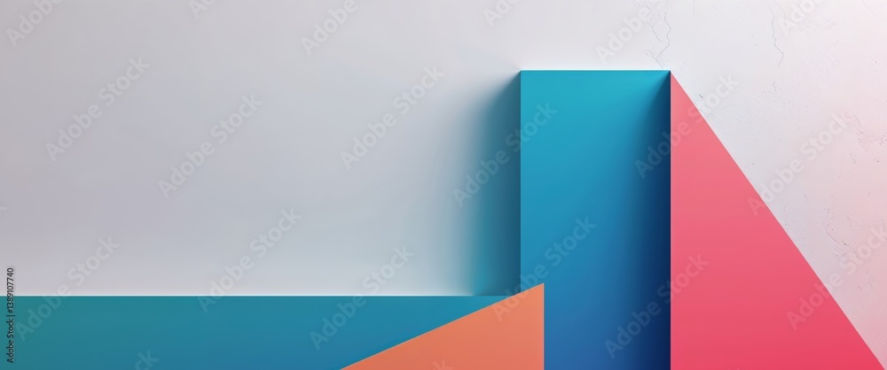 Poster background of geometric shapes forming a modern abstract design.