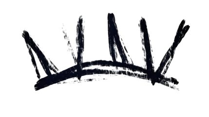 Abstract Black Crown Illustration On Transparent Isolated Background