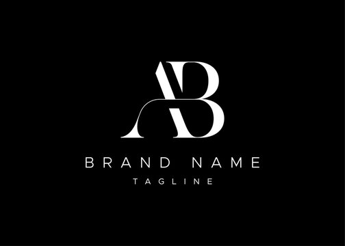 Luxury AB letter logo mark