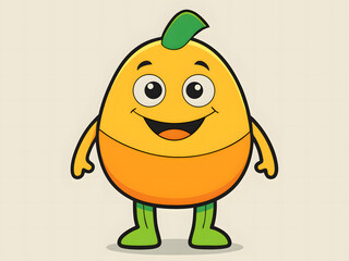 Joyful Two-Tone Cartoon Mango


