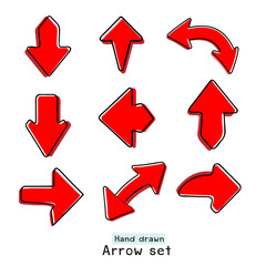 set of red and black arrows



