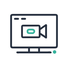 Fototapeta premium Screen Video Icon 