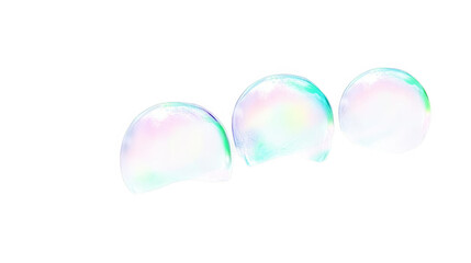 Abstract Colorful Bubbles Floating On Transparent Background Illustration