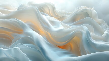 A cloud-like abstract white background with soft and subtle light waves