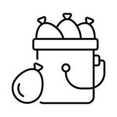balloon vector outline icon. EPS 10 file