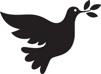 Obraz premium Peace Doves Silhouette Vector Bundle